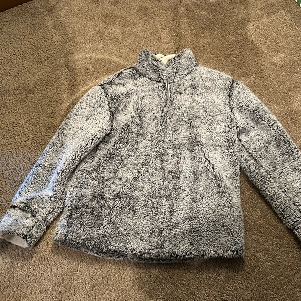 Fuzzy Half Zip Sweater 🧡